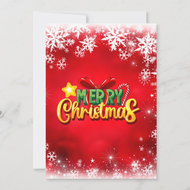 Convite Feliz Natal Xmas Red Green Dourado Amor de Férias (Frente)