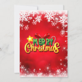 Convite Feliz Natal Xmas Red Green Dourado Amor de Férias