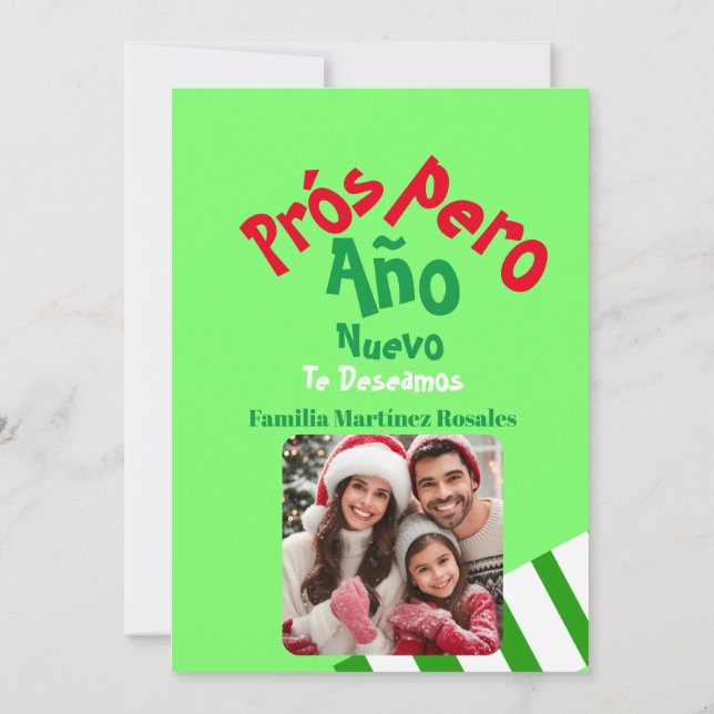 Convite Feliz Navidad Foto Feriados no Natal em Espanha (Verso)