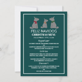 Convite Feliz Navidog, Menu de Natal Estilo Espanhol