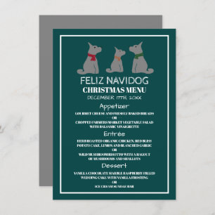 Convite Feliz Navidog, Menu de Natal Estilo Espanhol