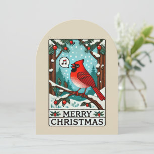 Convite Feliz norte de Natal - Cardeal Vermelho