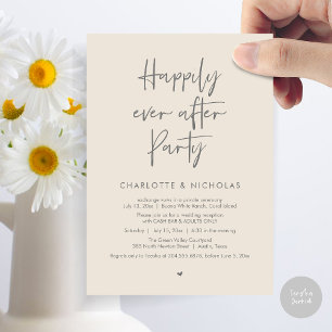 Convite Feliz Nunca Após Jantar Festa de casamento Bar