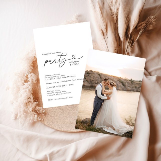 Convite Feliz Nunca Após Postar Foto De Recepção de casame (Criador carregado)