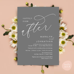 Convite Feliz Nunca Depois Da Festa de casamento Jantar Da