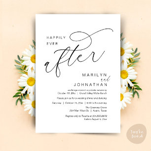 Convite Feliz Nunca Depois Da Festa de casamento Jantar Da