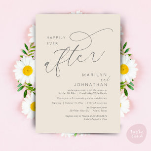 Convite Feliz Nunca Depois Da Festa de casamento Jantar Da