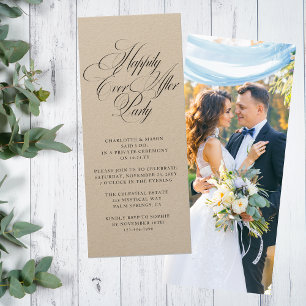 Convite Feliz Nunca Depois da Recepção de casamento da Fes