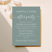 Feliz Nunca Depois Da Recepção de casamento Verde 