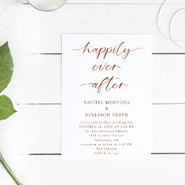 Convite Feliz Nunca Depois De Casar Boho Script Elegante