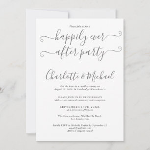 Convite Feliz Nunca Depois Do Casamento De Festas, Viram C