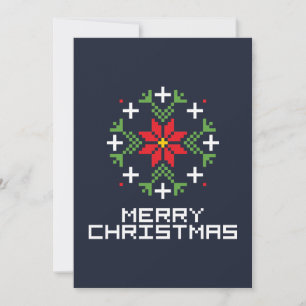 Convite Feliz padrão de Natal 6