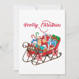 Convite Feliz Papai noel de Natal com Presentes