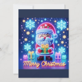 Convite Feliz Papai noel de Natal Presente