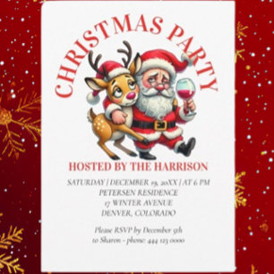 Convite Feliz Papai noel de Saudações de Natal