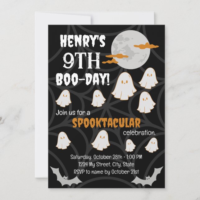 Convite Feliz para Boo-Day (Frente)