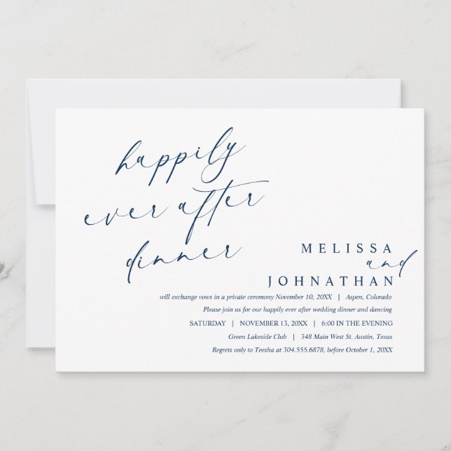 Convite Feliz para Sempre Após Janto e Dança (Frente)