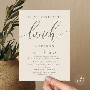 Convite Feliz Para Sempre Após O Almoço, Casamento Poste