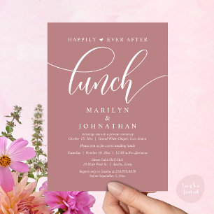 Convite Feliz Para Sempre Após O Almoço, Casamento Poste