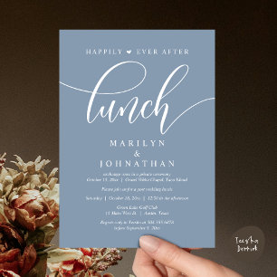 Convite Feliz Para Sempre Após O Almoço, Casamento Poste
