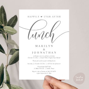 Convite Feliz Para Sempre Após O Almoço, Casamento Poste