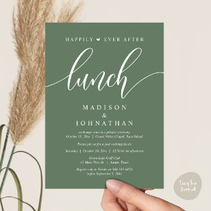 Convite Feliz Para Sempre Após O Almoço, Casamento Poste