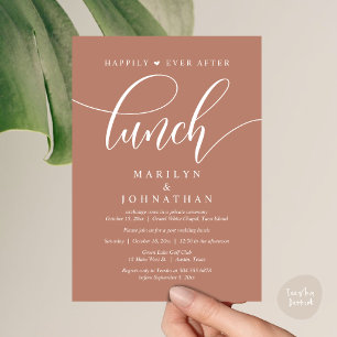 Convite Feliz Para Sempre Após O Almoço, Casamento Poste