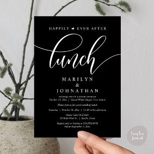 Convite Feliz Para Sempre Após O Almoço, Casamento Poste