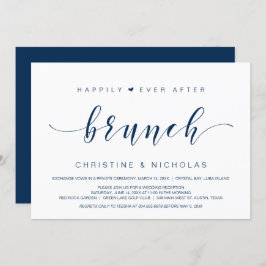 Convite Feliz para sempre, Elopement Brunch Invit
