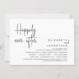 Convite Feliz Para Sempre, Festa de Elopemento de Casament