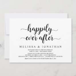 Convite Feliz Para Sempre, Luz Rústica De Cordas, Elopemen