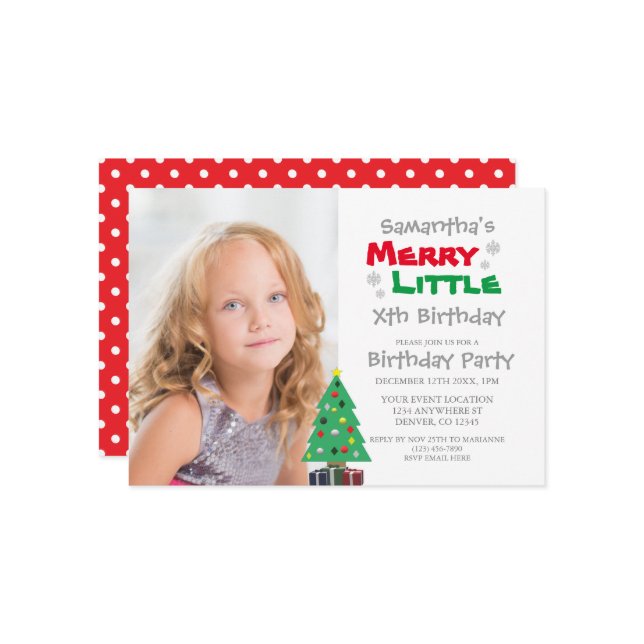 Convite Feliz pequeno aniversário (Frente/Verso In Situ)