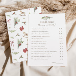 Convite Feliz Pequeno Chá de fraldas Adivinha Quem Joga