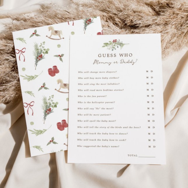 Convite Feliz Pequeno Chá de fraldas Adivinha Quem Joga (Criador carregado)