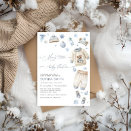 Convite Feliz Pequeno Chá de fraldas de roupas de bebê