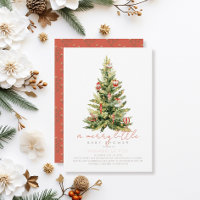 Feliz Pequeno Chá de fraldas Vermelho da Árvore de