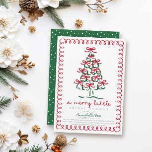 Convite Feliz Pequeno Chá de panela de Árvore de Natal