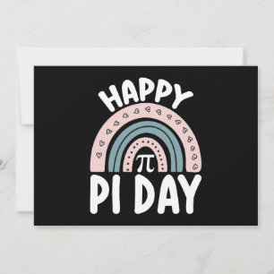 Convite Feliz Pi Day Boho Rainbow Mathemat