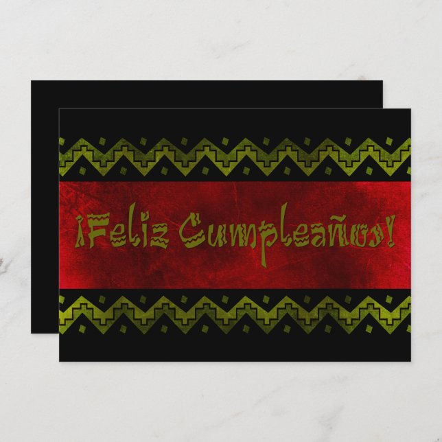 Convite Feliz pleaños arriba (Frente/Verso)