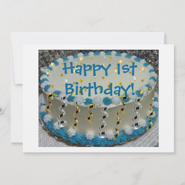 Convite Feliz primeiro aniversario! (Frente)