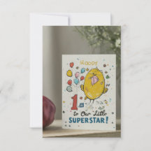 "Feliz primeiro aniversario para nossa Pequena Sup