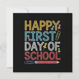 Convite Feliz Primeiro Dia De Volta às Aulas