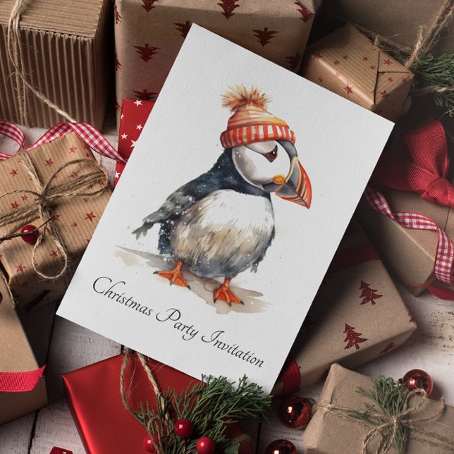 Convite Feliz Puffin, personalizado (Criador carregado)