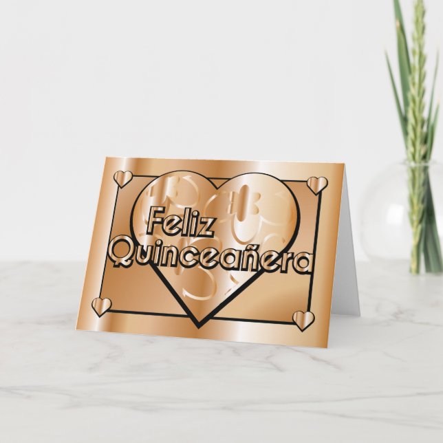 Convite Feliz Quinceañera - Happy 15th Birthday (Frente)