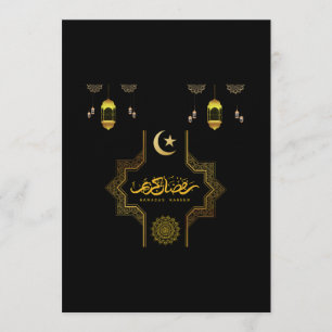 Convite Feliz Ramadan Kareem - Desejos de Eid Mubarak Feri