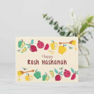 Convite Feliz Rosh Hashanah Honey & Apple