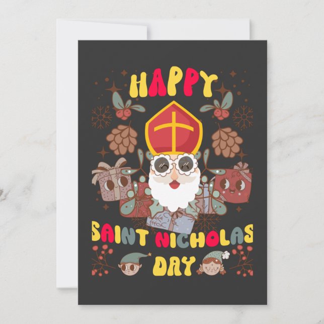 Convite Feliz Santo Nicholas Day (Frente)