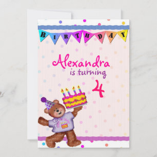 Convite Feliz Urso de Aniversário