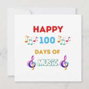 Convite Felizes 100 Dias De música