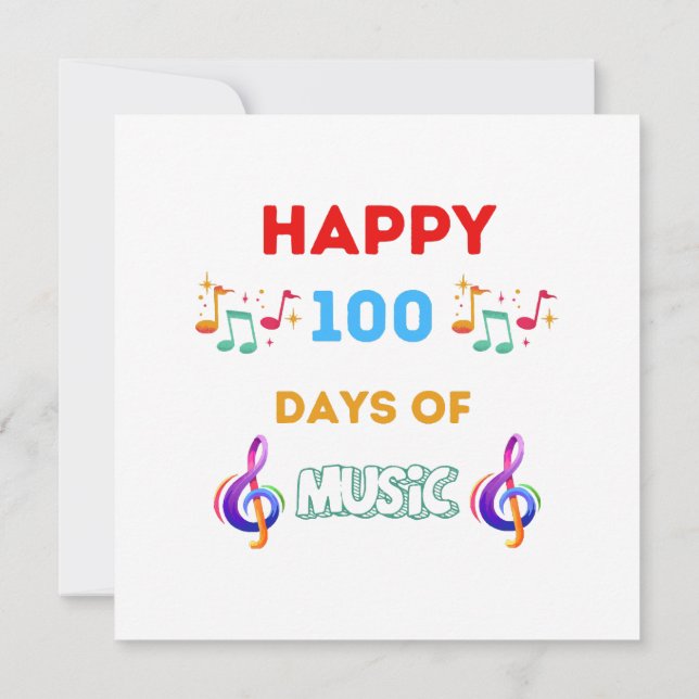 Convite Felizes 100 Dias De música (Verso)